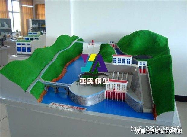 水电站模型与水工建筑模型 引水水利枢纽的微缩景观与关键技术